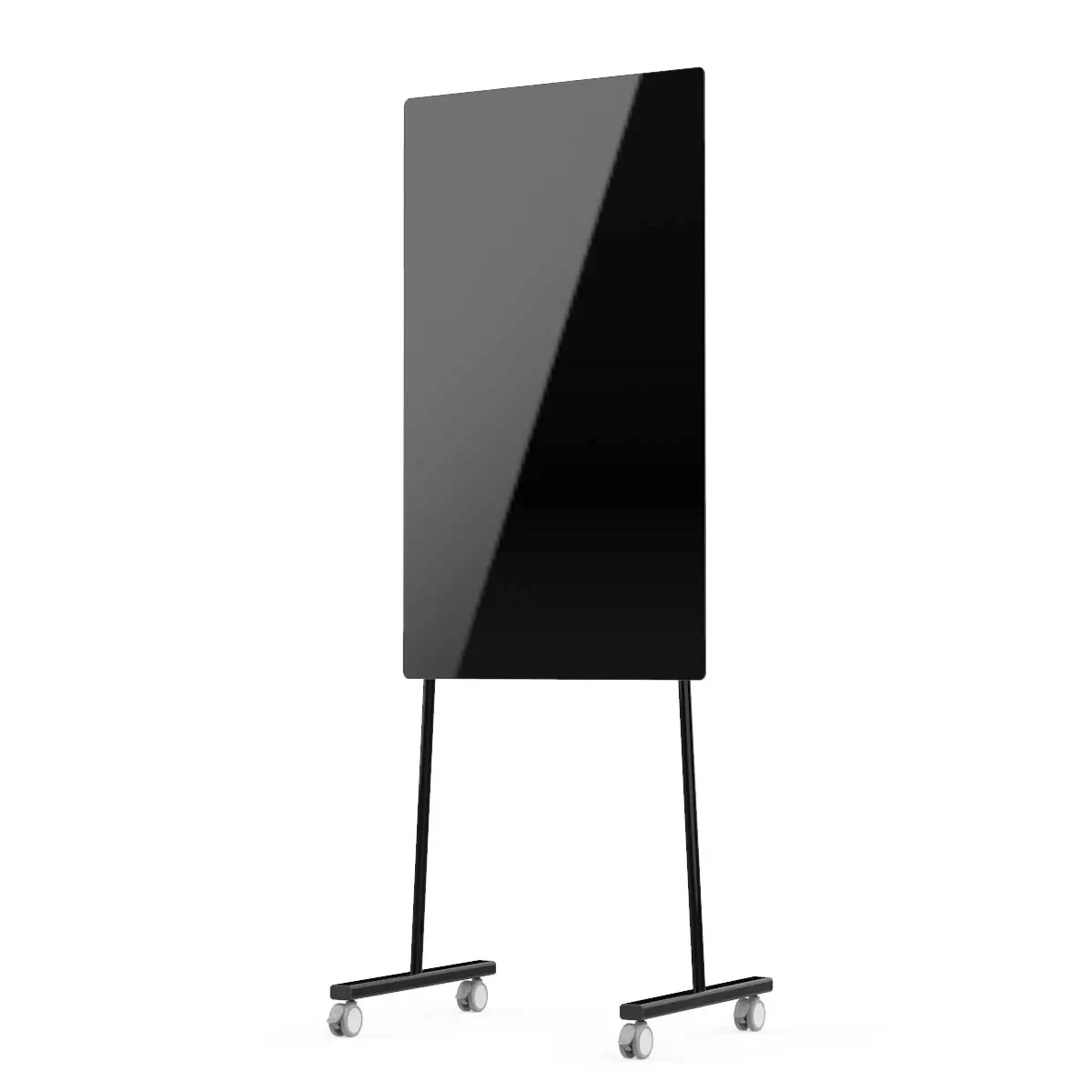 Black Magnetic Mobile Glass Board
